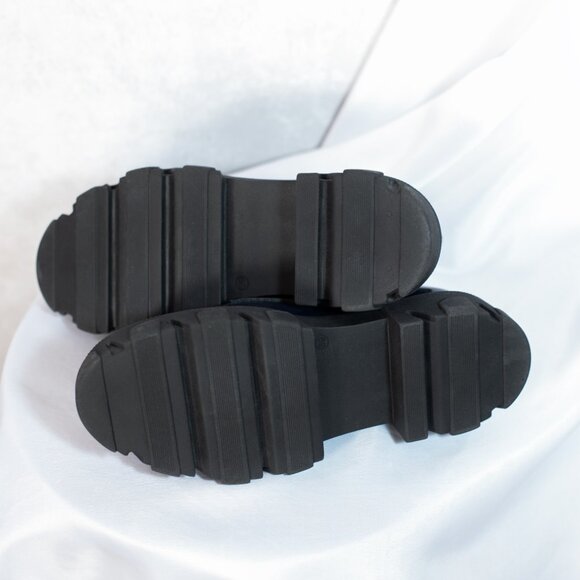 Steve Madden Chunky Platform Genuine Leather Shoes Lace Up Helga Blue Size 9M - Picture 8 of 11